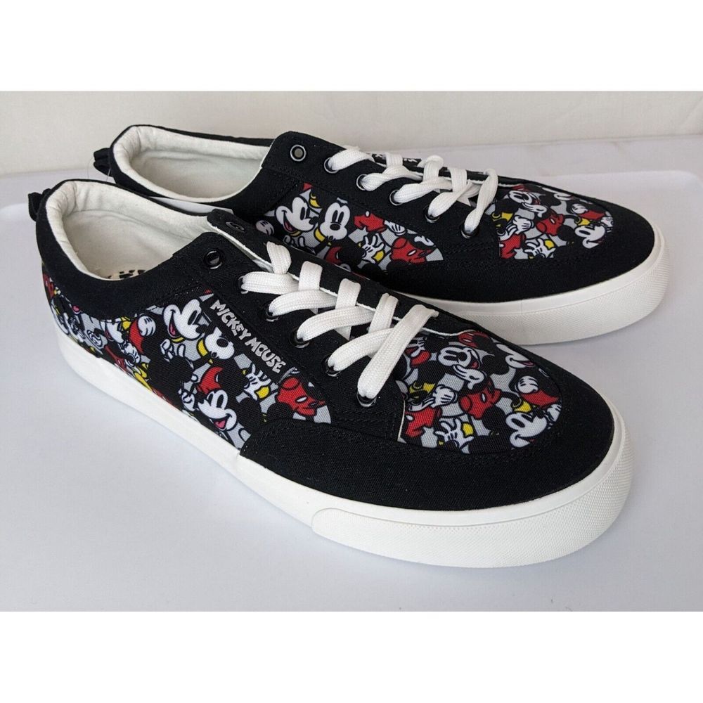 NWT Ground Up Disney Mickey Mouse Men's Low Top Sneakers Canvas Shoes